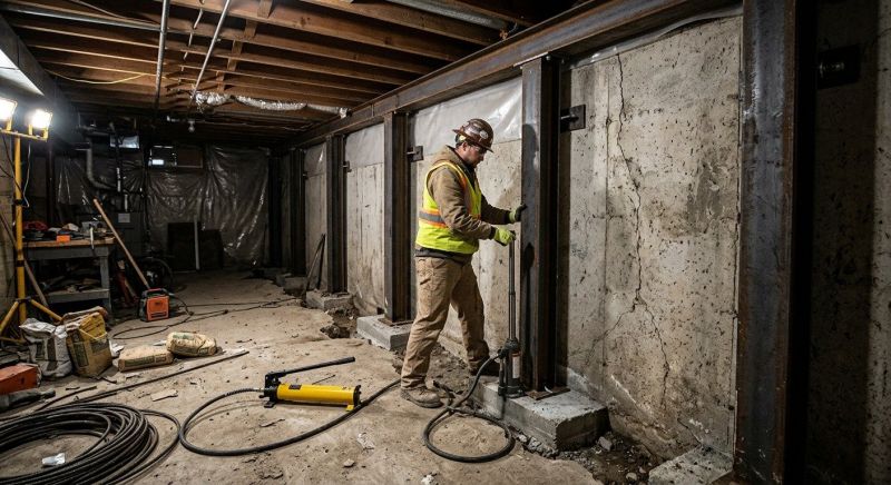 Basement Stabilization in Plainville, CT