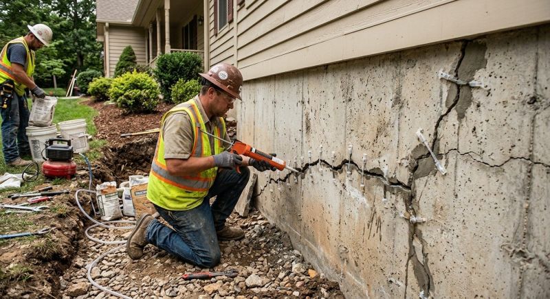 Cracked Foundation Repair in Avon, CT