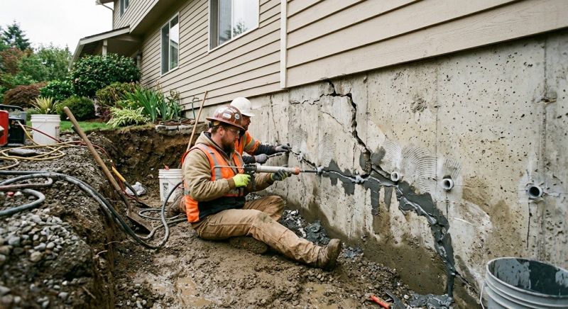 Cracked Foundation Repair in Bethany, CT