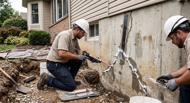 Cracked Foundation Repair in Durham, CT