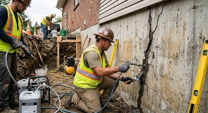 Cracked Foundation Repair in Haddam, CT
