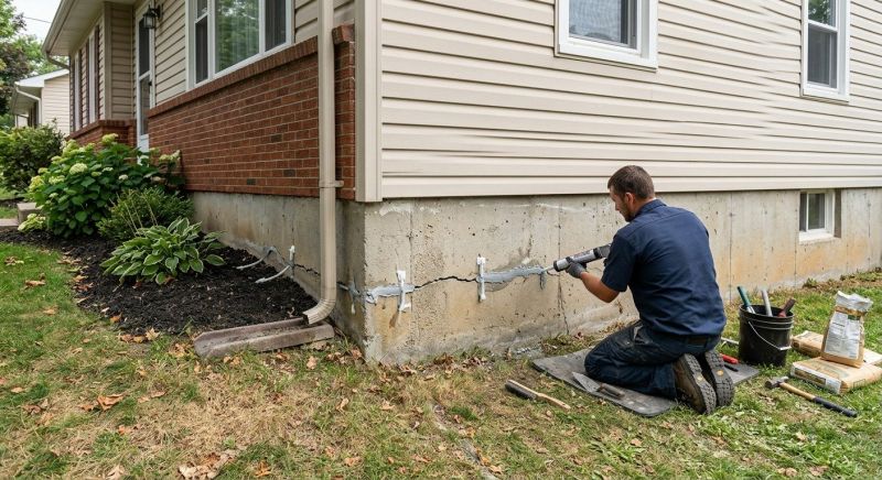 Cracked Foundation Repair in North Granby, CT