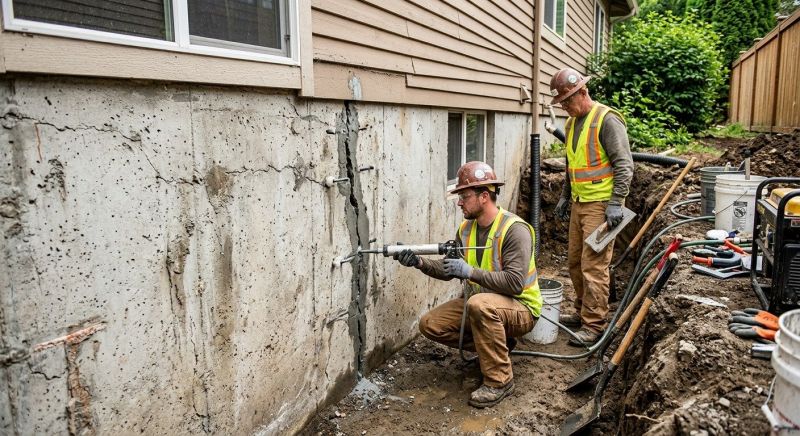 Cracked Foundation Repair in Simsbury, CT