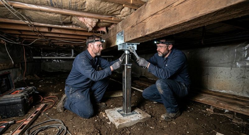 Crawl Space Leveling in Plainville, CT