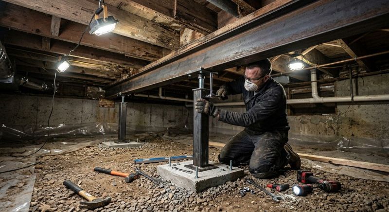 Crawlspace Structural Repair in Plainville, CT