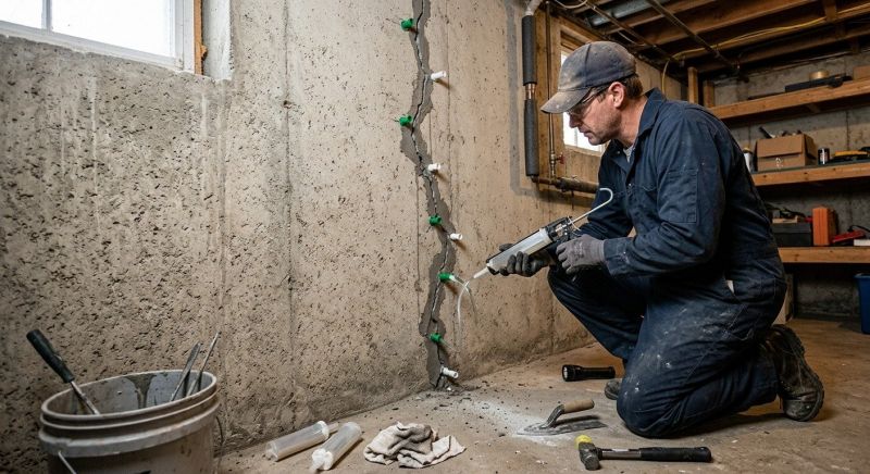 Foundation Crack Repair in East Hampton, CT