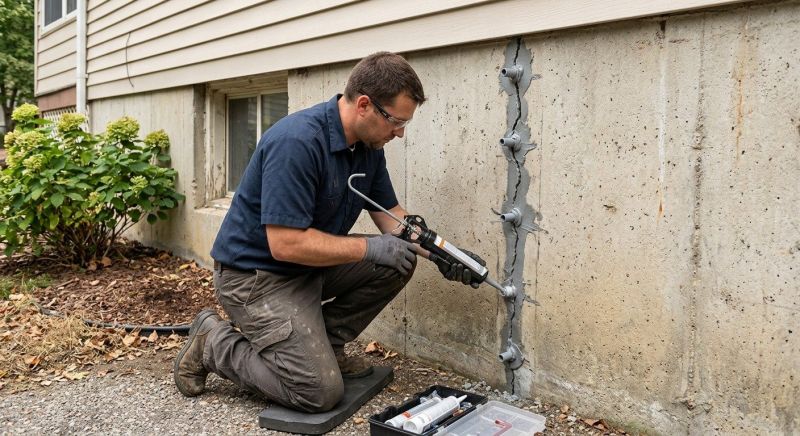 Foundation Crack Sealing in Plainville, CT