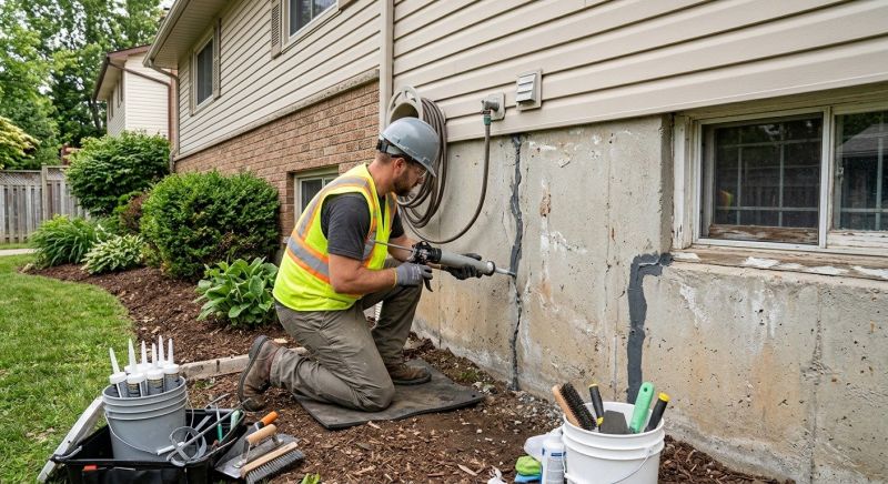Foundation Crack Sealing in Plainville, CT