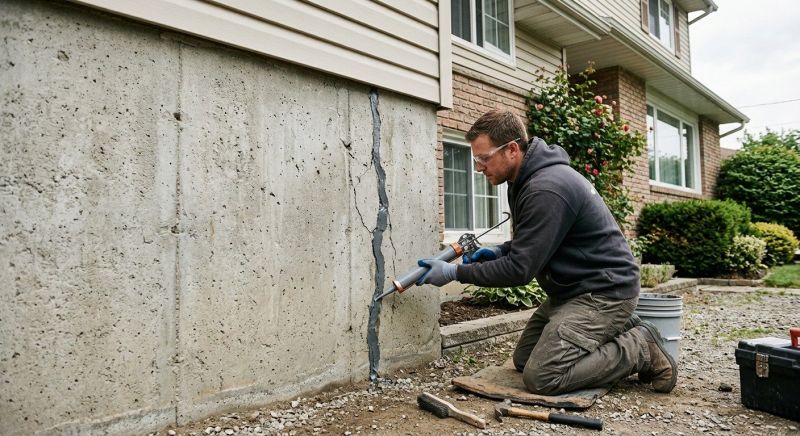 Foundation Crack Sealing in Plainville, CT