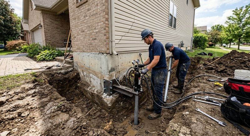 Foundation Settlement Repair in Plainville, CT