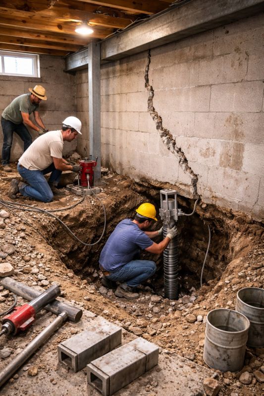 Foundation Structural Repair in East Hampton, CT