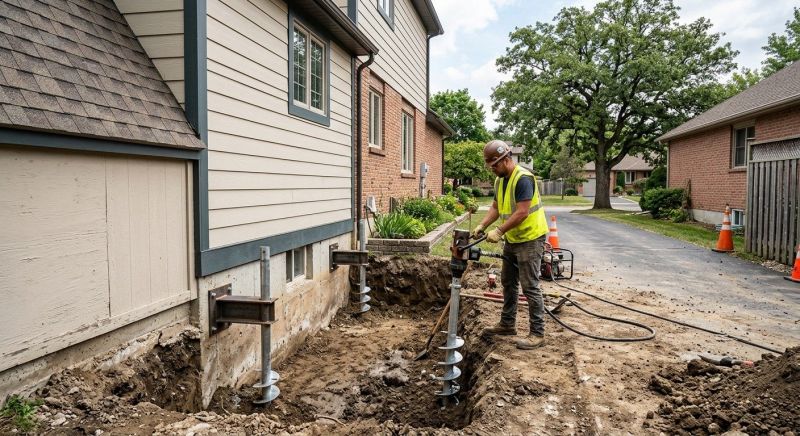 Helical Pile Installation in Plainville, CT