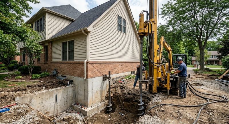 Helical Pile Installation in Plainville, CT