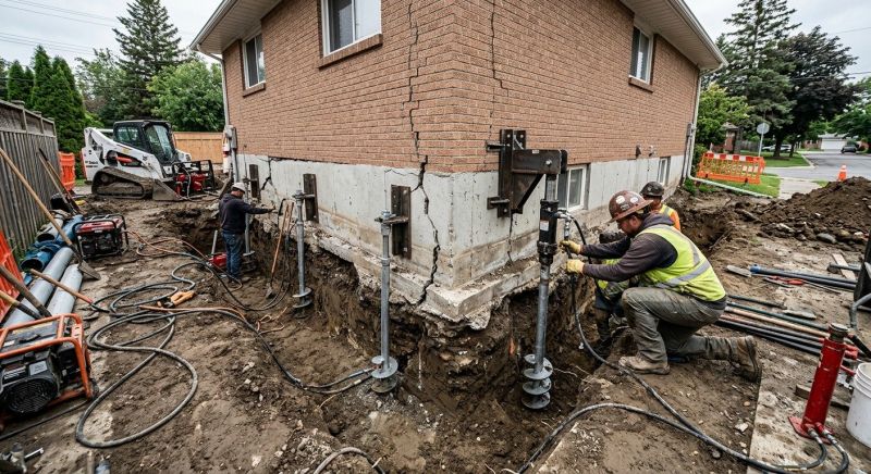 Sinking Foundation Repair in Bethlehem, CT