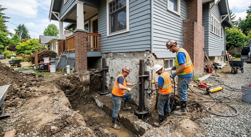 Sinking Foundation Repair in Bolton, CT