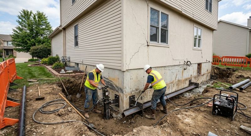 Sinking Foundation Repair in Roxbury, CT