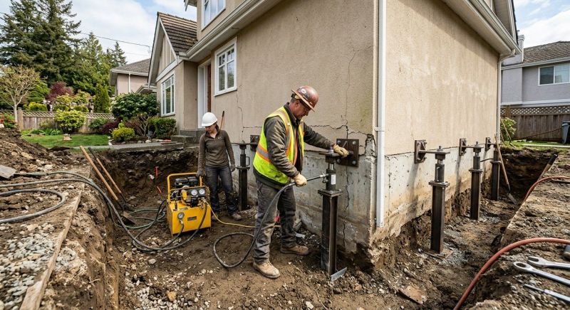 Sinking Foundation Repair in Seymour, CT