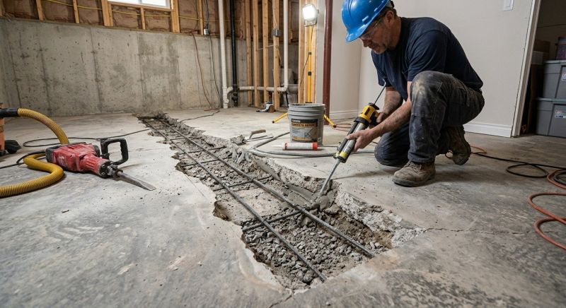 Slab Foundation Repair in Plainville, CT